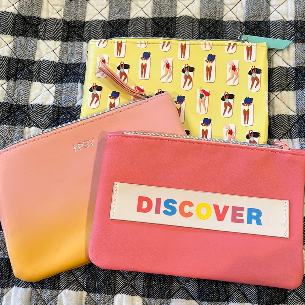 NWOT Ipsy makeup bags - 3 pack - summer